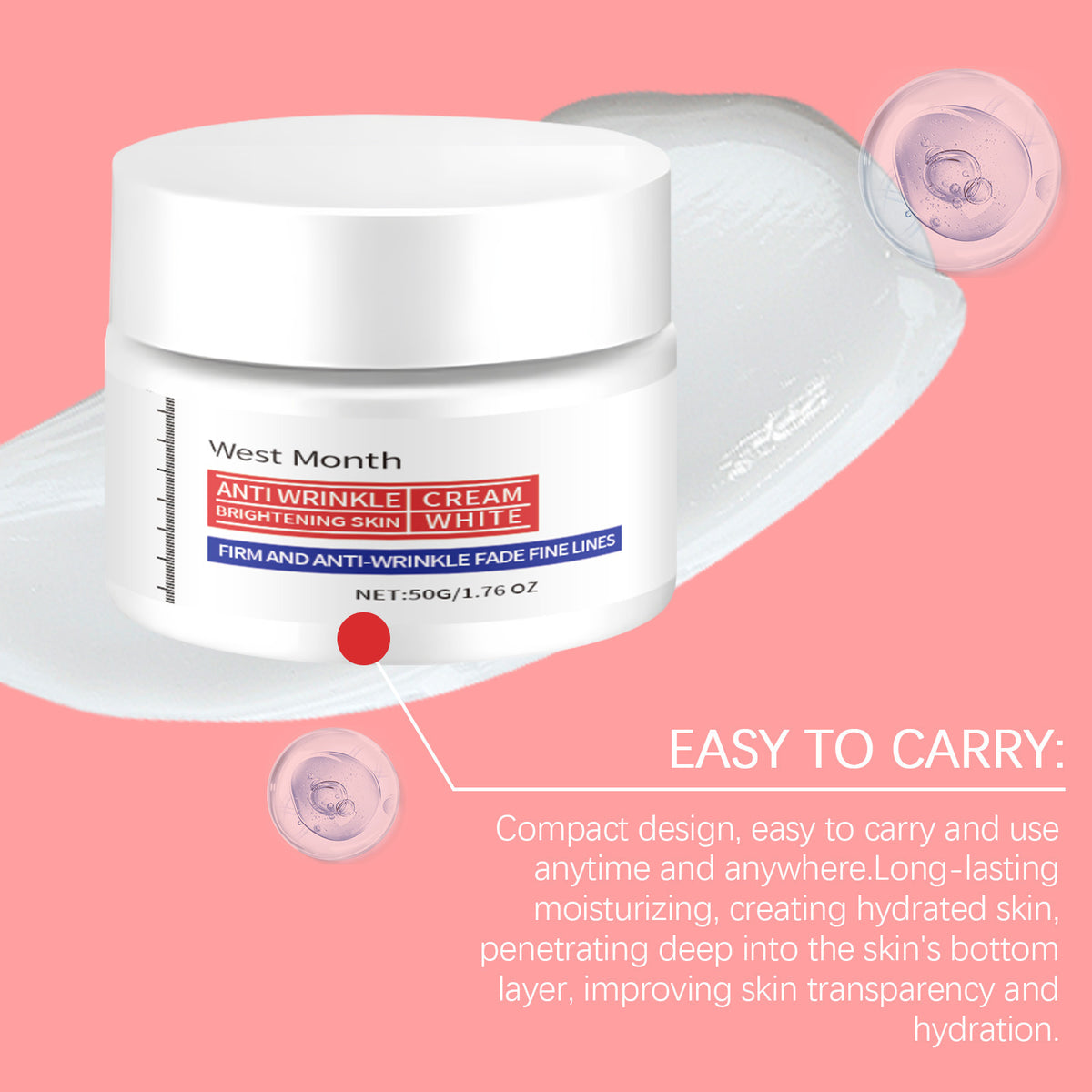West Month Facial Skin Care Cream Hydrating, Firming, Facial Skin Moisturizing and Glossy Cream