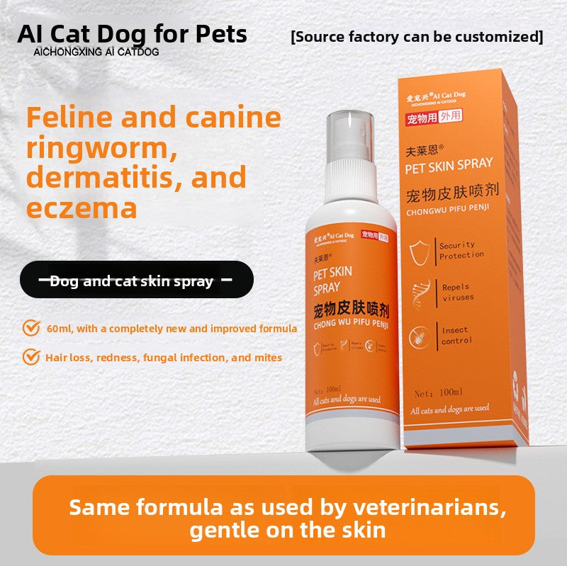Pet skin itch-relief spray