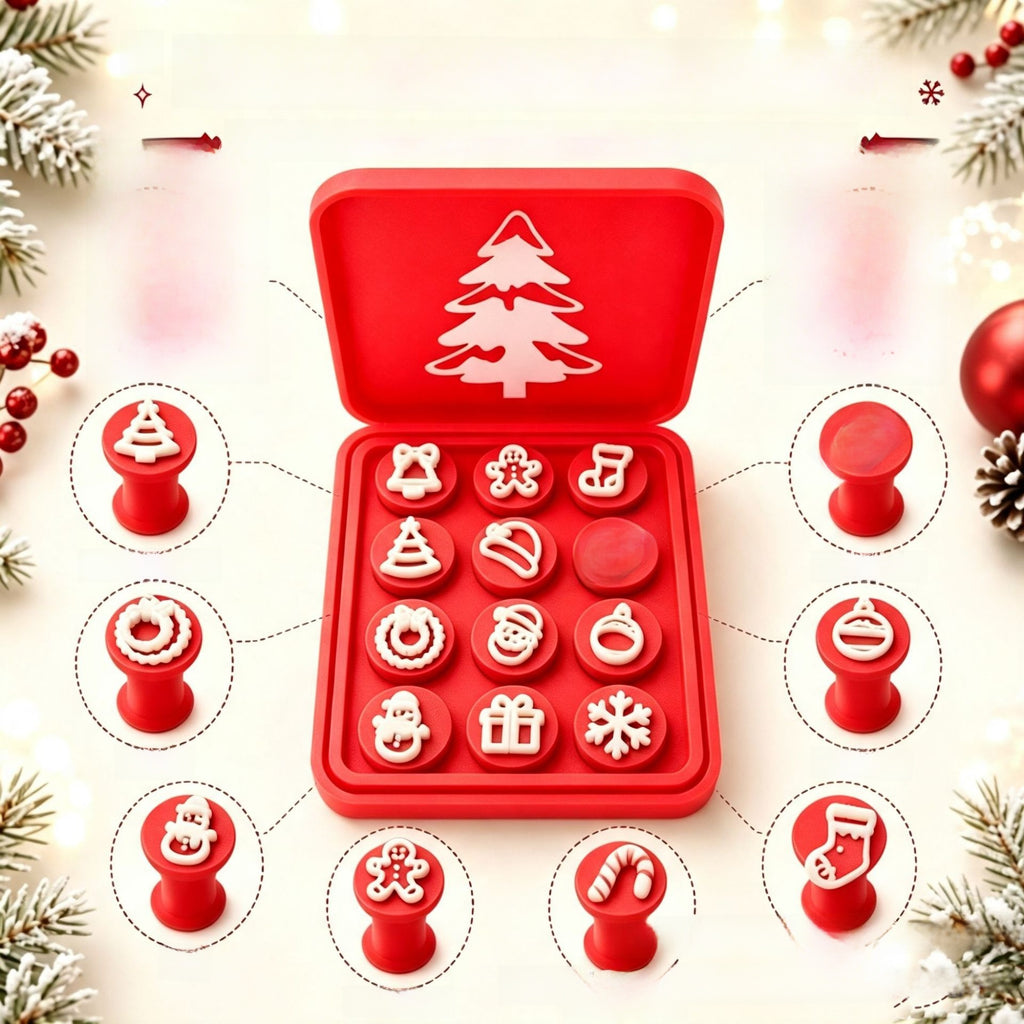 Christmas-themed soft rubber stamp
