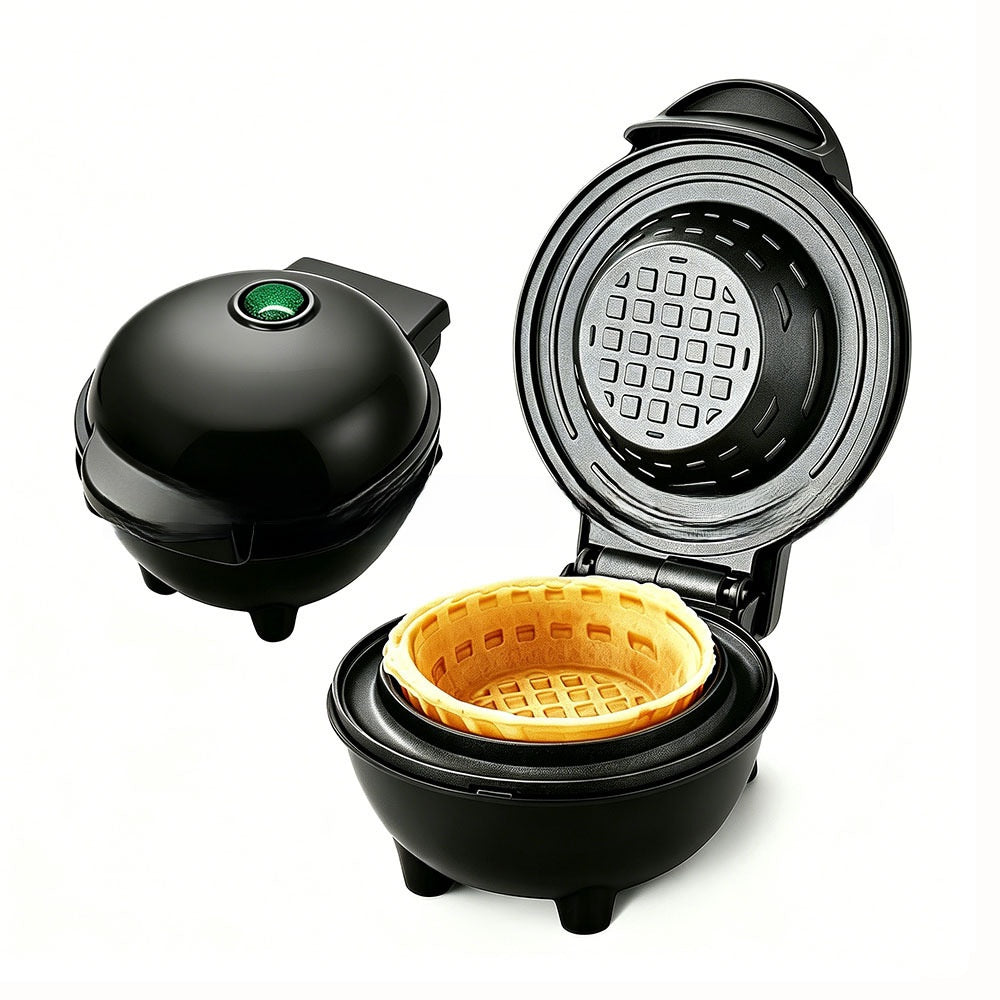 Multifunctional Waffle Bowl Maker, Cake, Egg Tart, Ice Cream Cone & Egg Roll Machine teemdrop