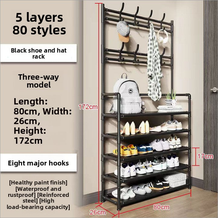 Multi-Layer Space-Saving Metal Shoe Rack Storage Organizer Shelf
