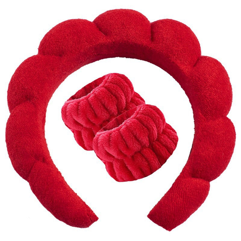Lady's velvet sponge hairband teemdrop