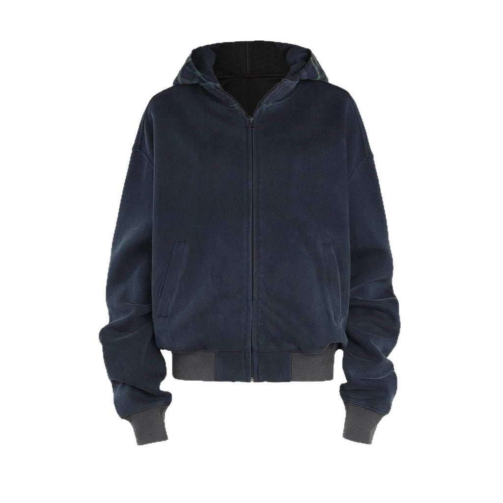 Fake two-piece hooded sweatshirt teemdrop