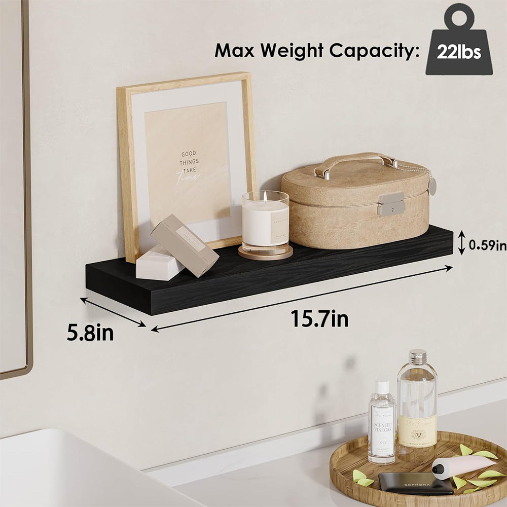 Wooden Floating Wall Mounted Storage Shelf for Bathroom Living Room Kitchen