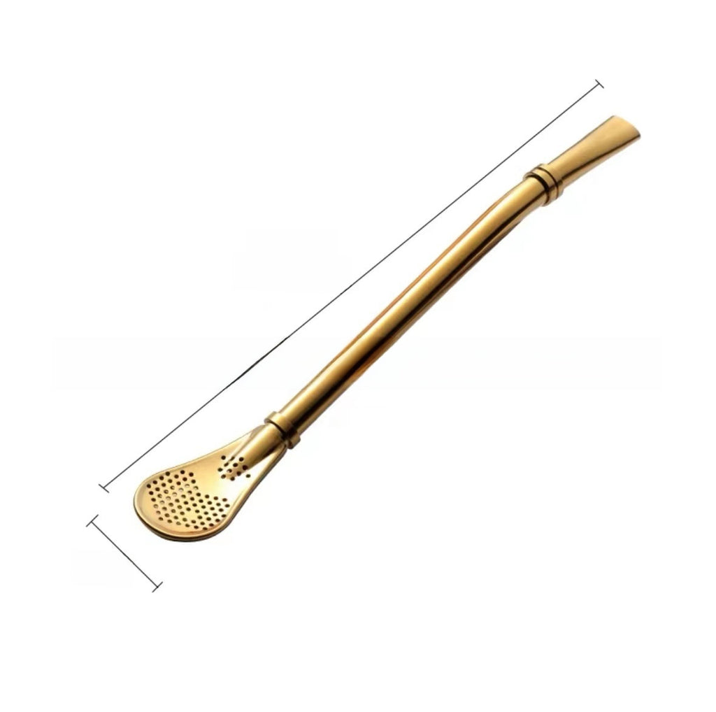 304 Stainless Steel Mesh Filter Straw Spoon with Built-in Strainer for Tea and Juice Mixing teemdrop