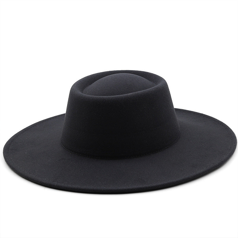Unisex Wide Brim Woolen Hat teemdrop