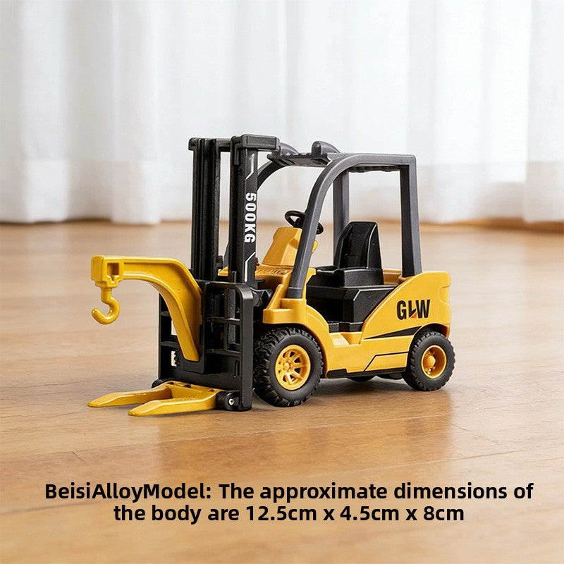 Alloy Construction Tower Crane Toy Vehicle with Movable Parts for Kids