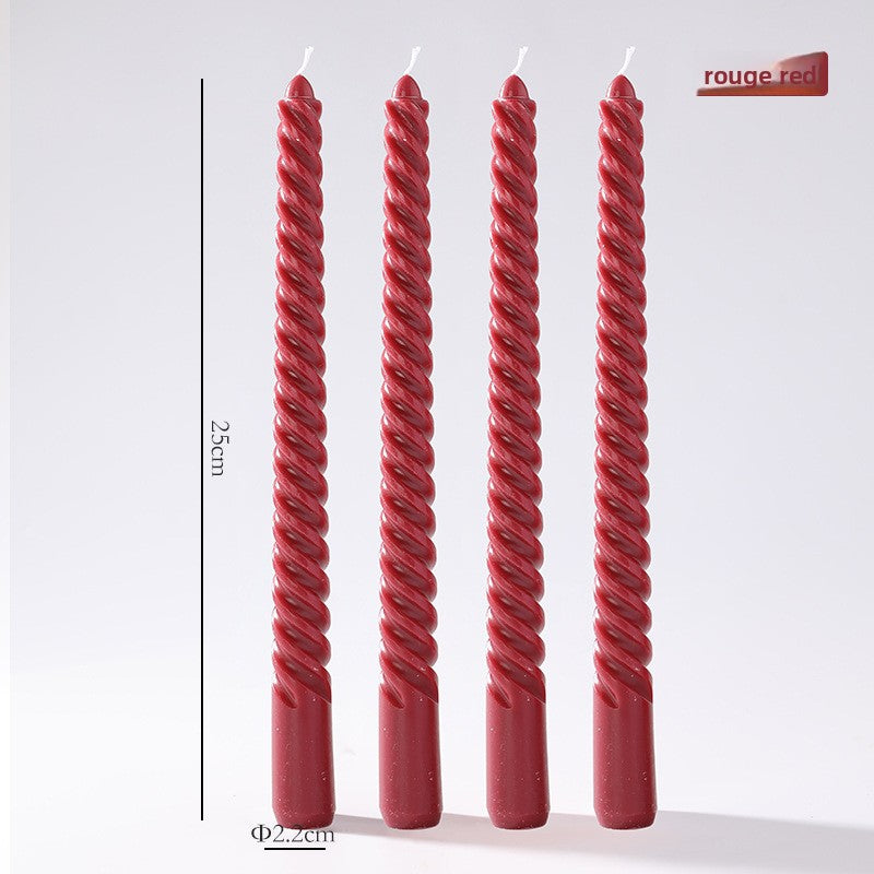 Vintage spiral long rod candle teemdrop
