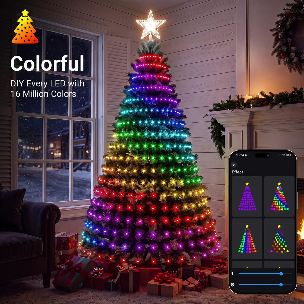 Programmable Remote Control LED Christmas Tree Lights