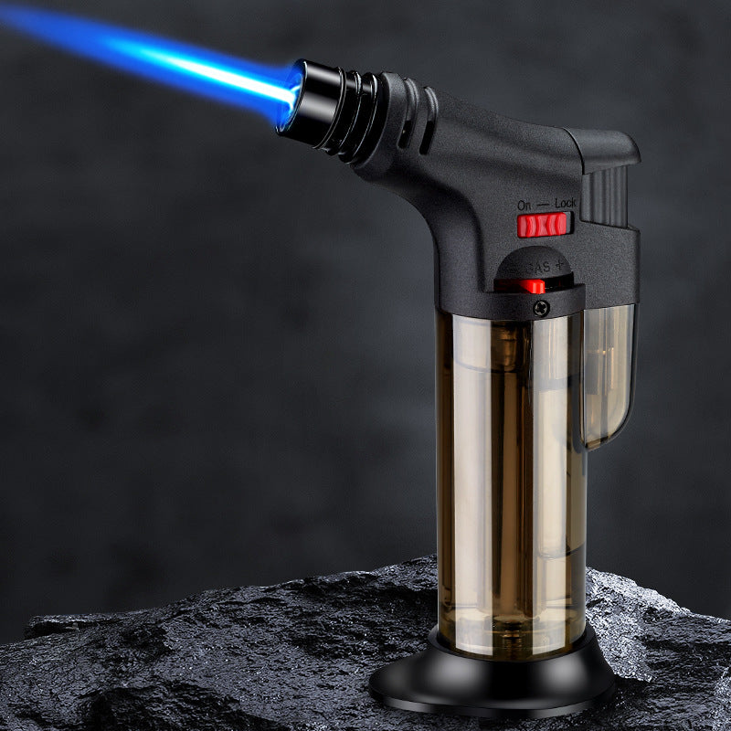 Windproof Torch Lighter Adjustable Flame Refillable Gas Igniter for Outdoor Camping Welding Cigar