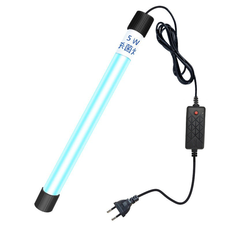 Submersible UVC Aquarium Sterilization Lamp with Timer for Fish Tank Algae Control and Clear Water teemdrop