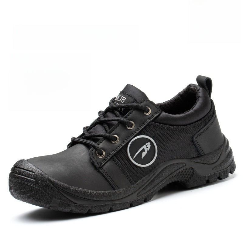 Men Microfiber Leather Steel Toe Anti-Puncture Lightweight Safety Work Shoes teemdrop