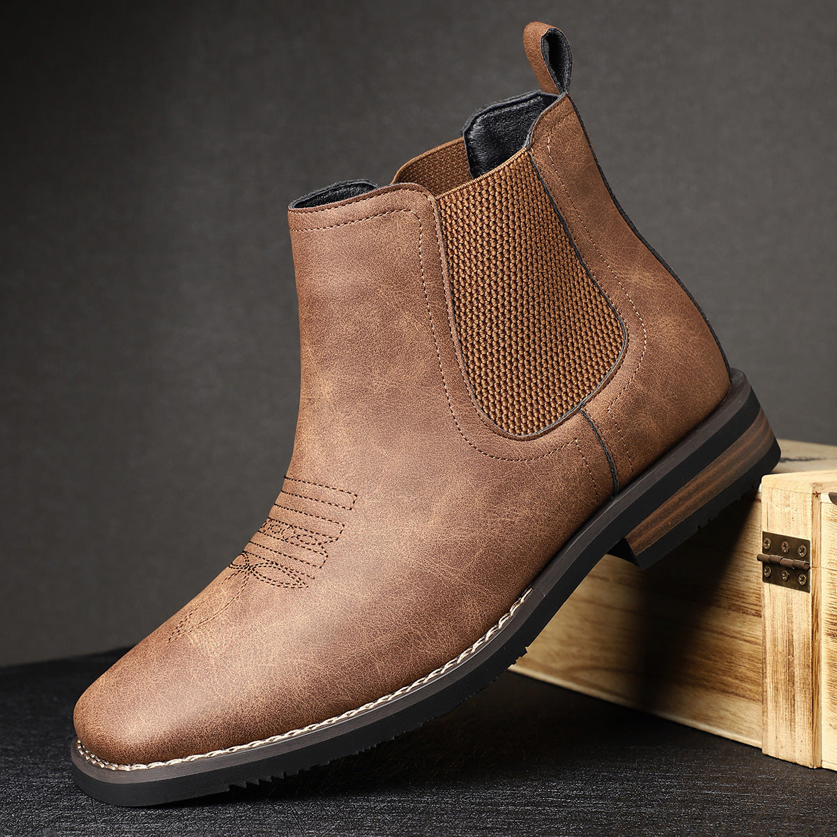 Men's Chelsea Style Mid-Calf Boots teemdrop