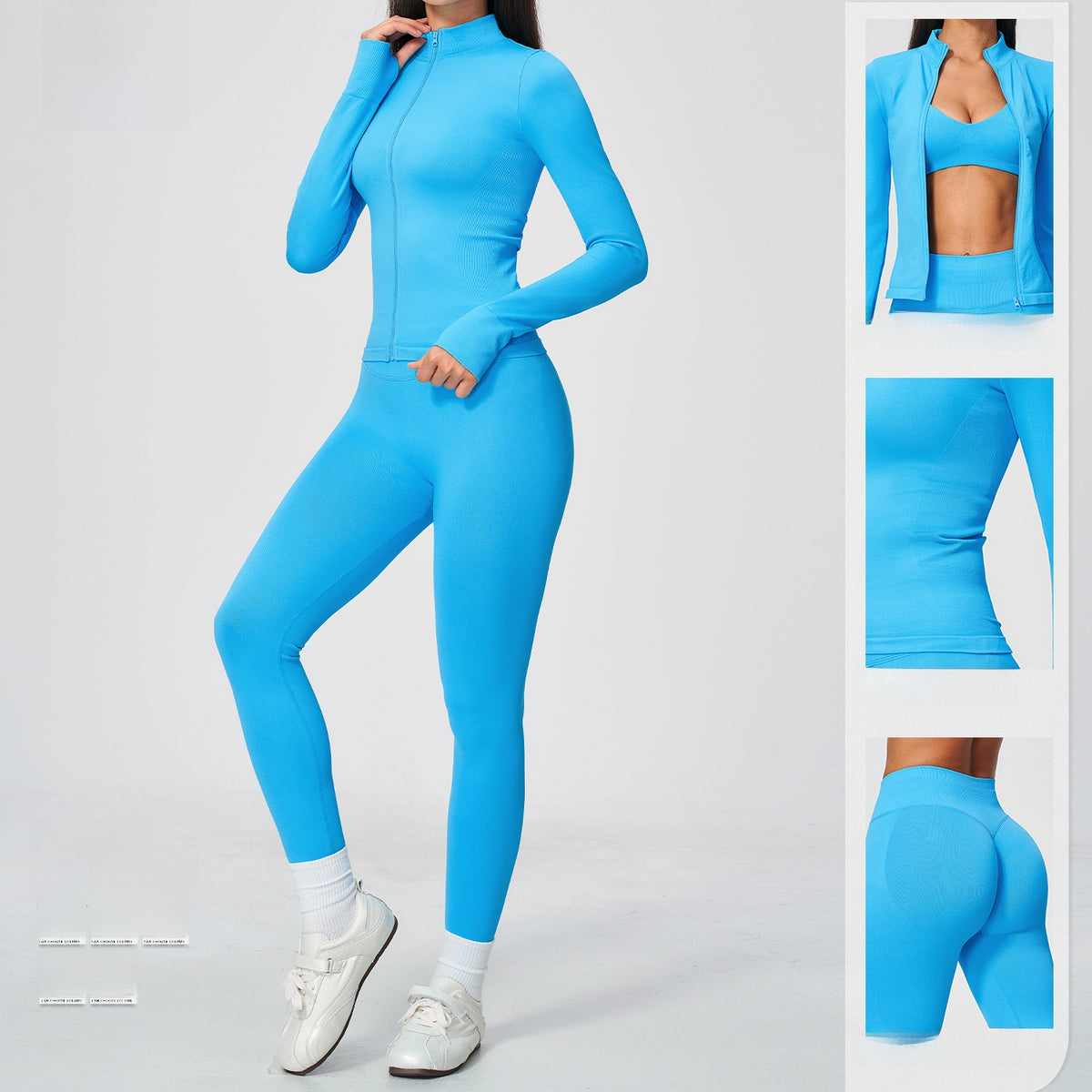 Women's Slim-Fit Stand Collar Yoga Set teemdrop
