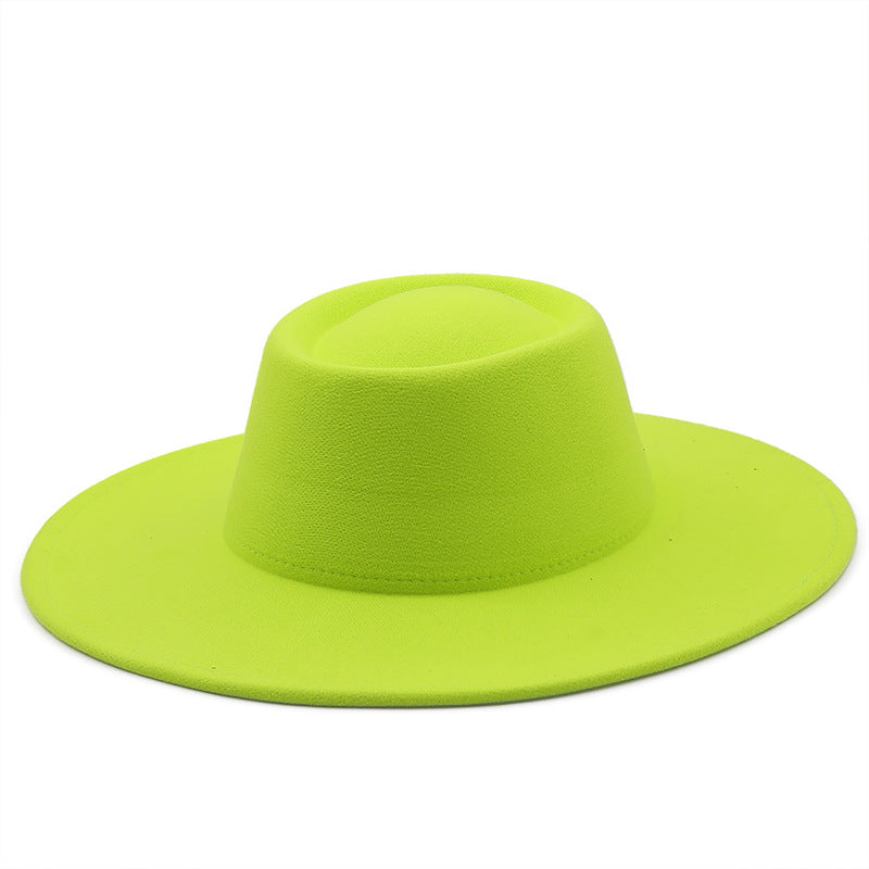 Unisex Wide Brim Woolen Hat teemdrop