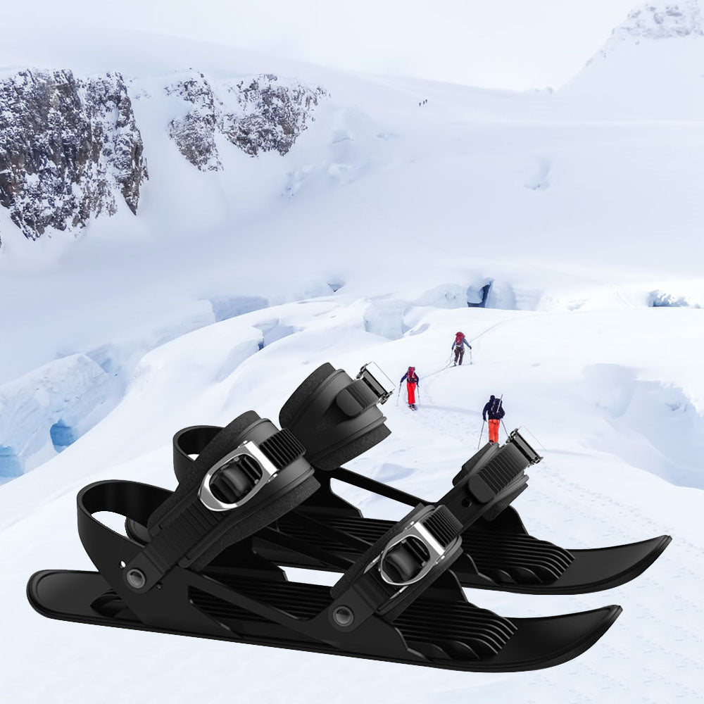 Portable Mini Snow Skis Double Board Winter Outdoor Skates for Adults and Children