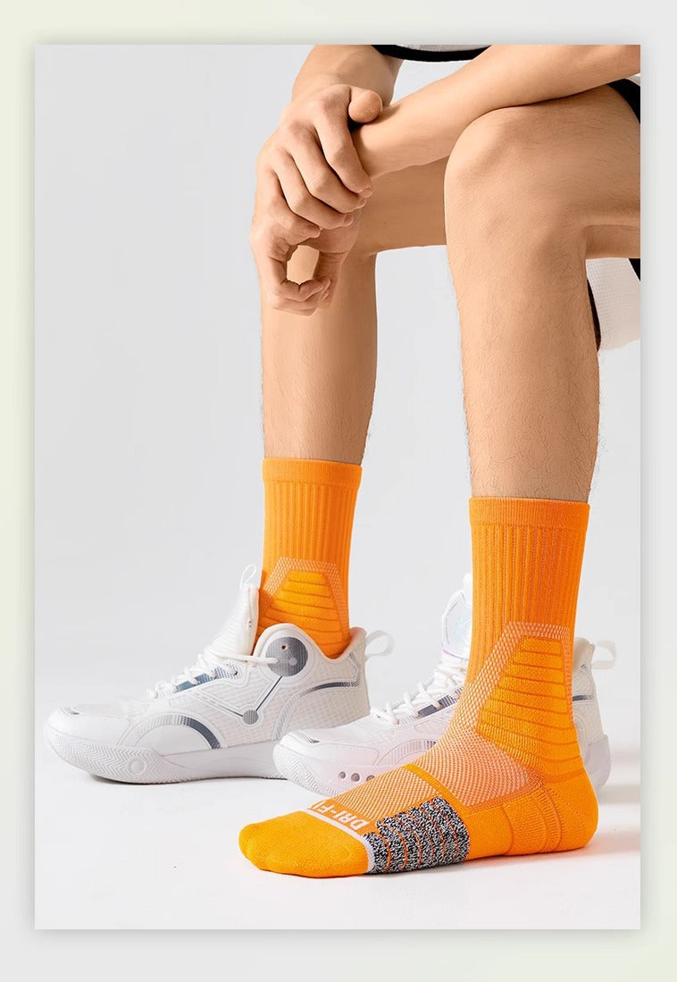Men's High Tube Towel Sole Athletic Training Socks teemdrop