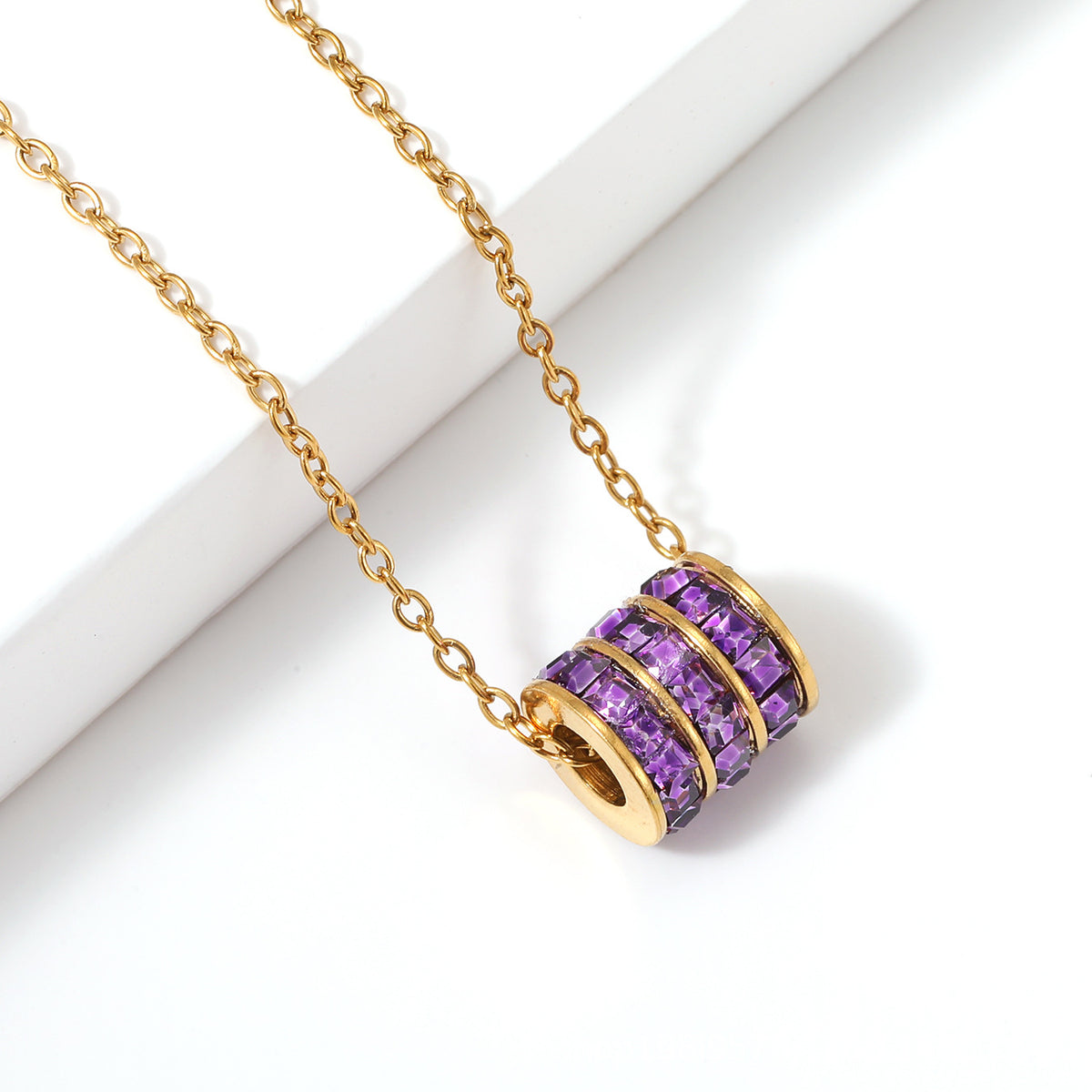 Birthstone Stainless Steel Adjustable Necklace