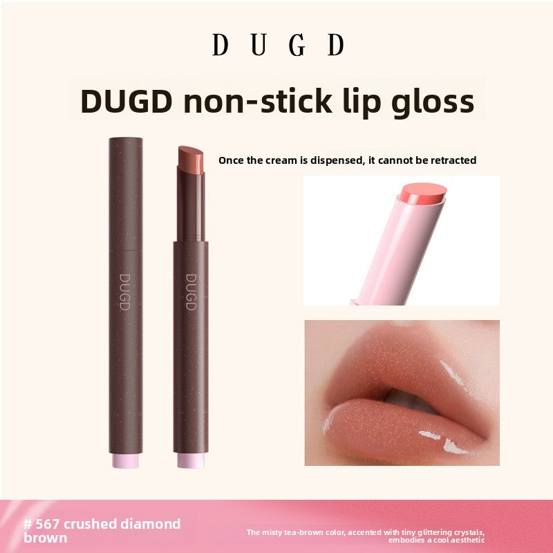 Diamond Shimmer Mirror Solid Lip Gloss Pen Plumping Non-Stick Long Lasting teemdrop