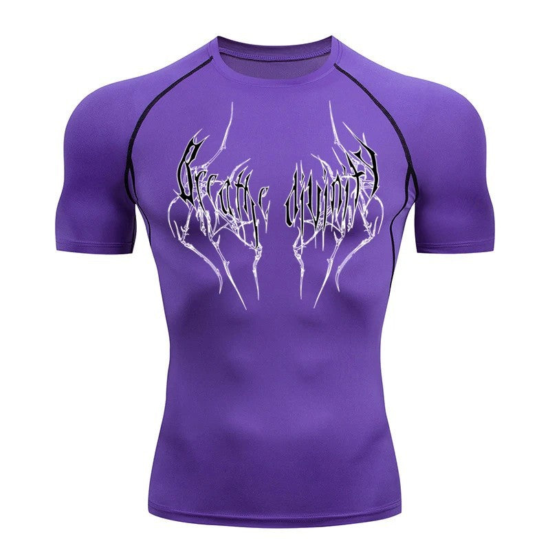 Men's Short Sleeve Compression Running T-Shirt teemdrop