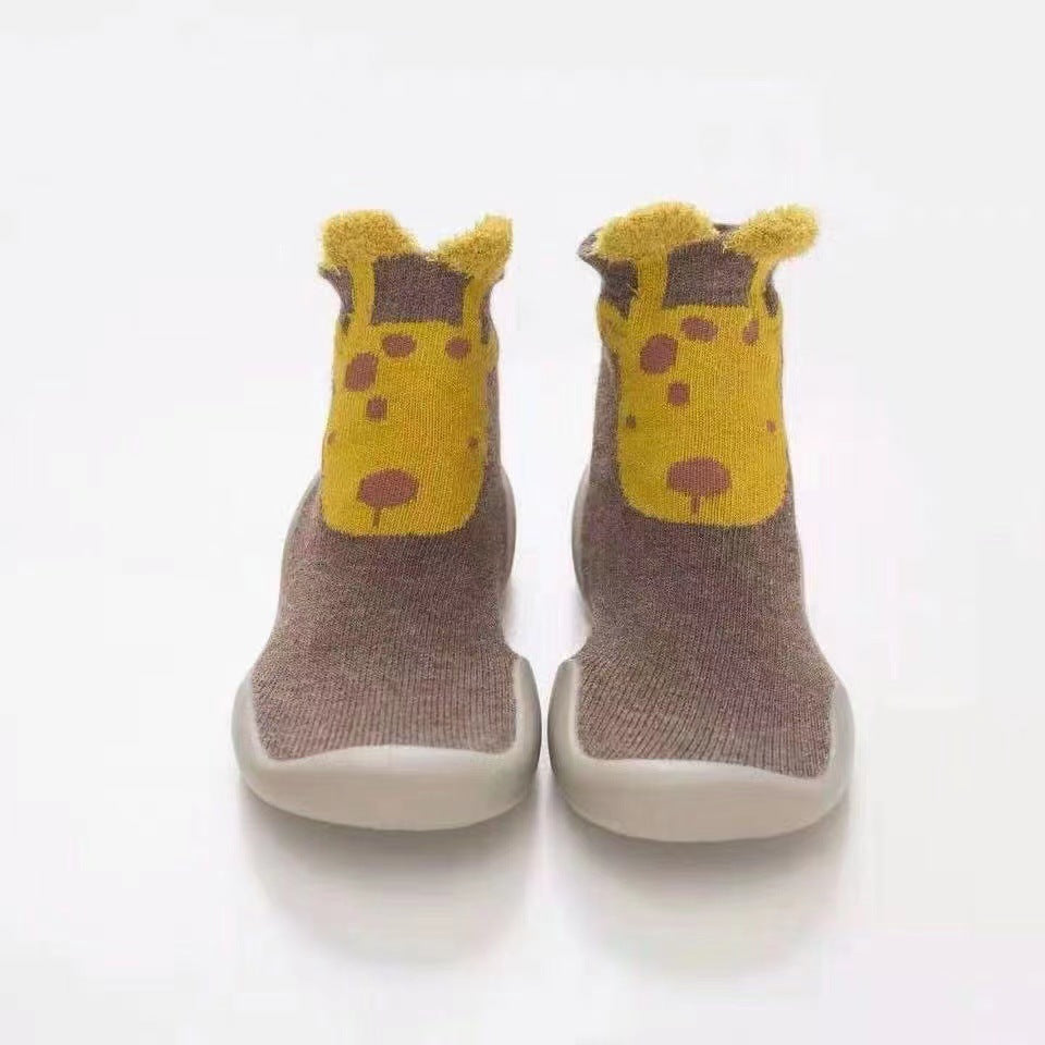 Cartoon Soft-Sole Cotton Baby Floor Socks Toddler Prewalker Shoes