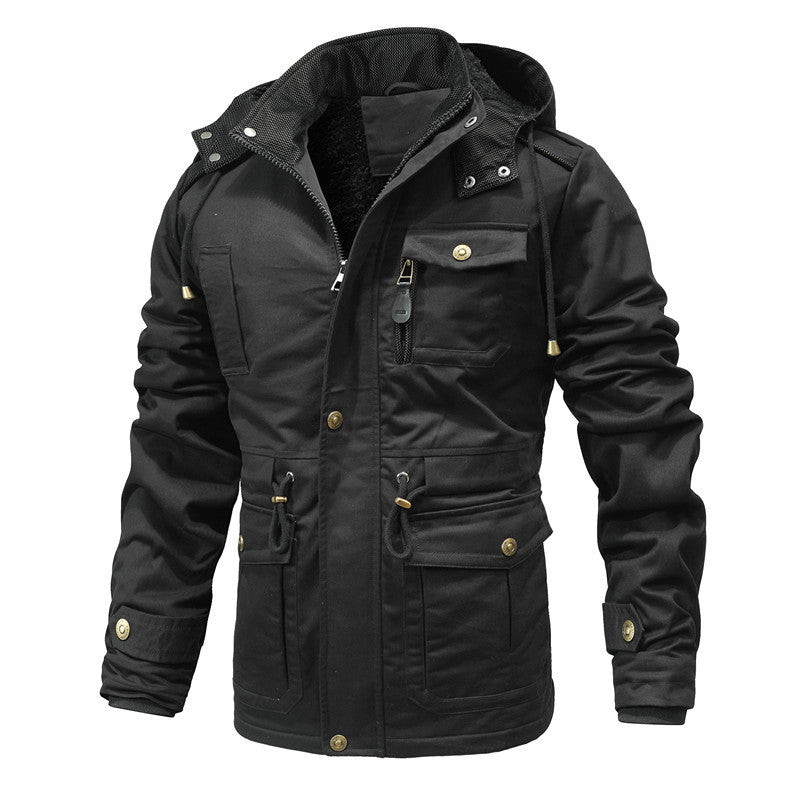 Mens Washed Cotton Velvet Coat