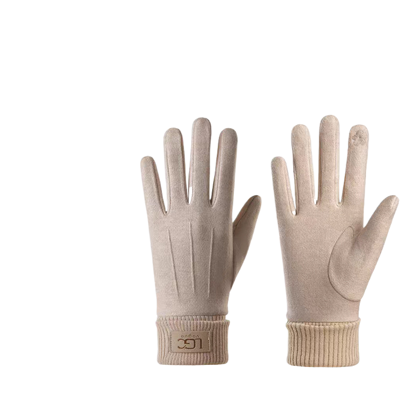 Winter Touchscreen Warm Plush Lined Knit Gloves Anti-Slip Windproof