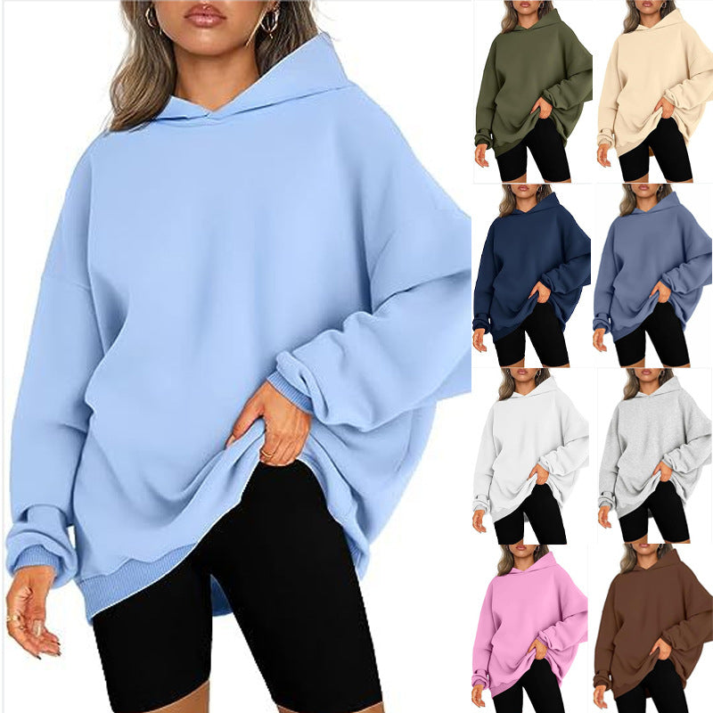 Oversized Hooded Fleece Sweatshirt for Women