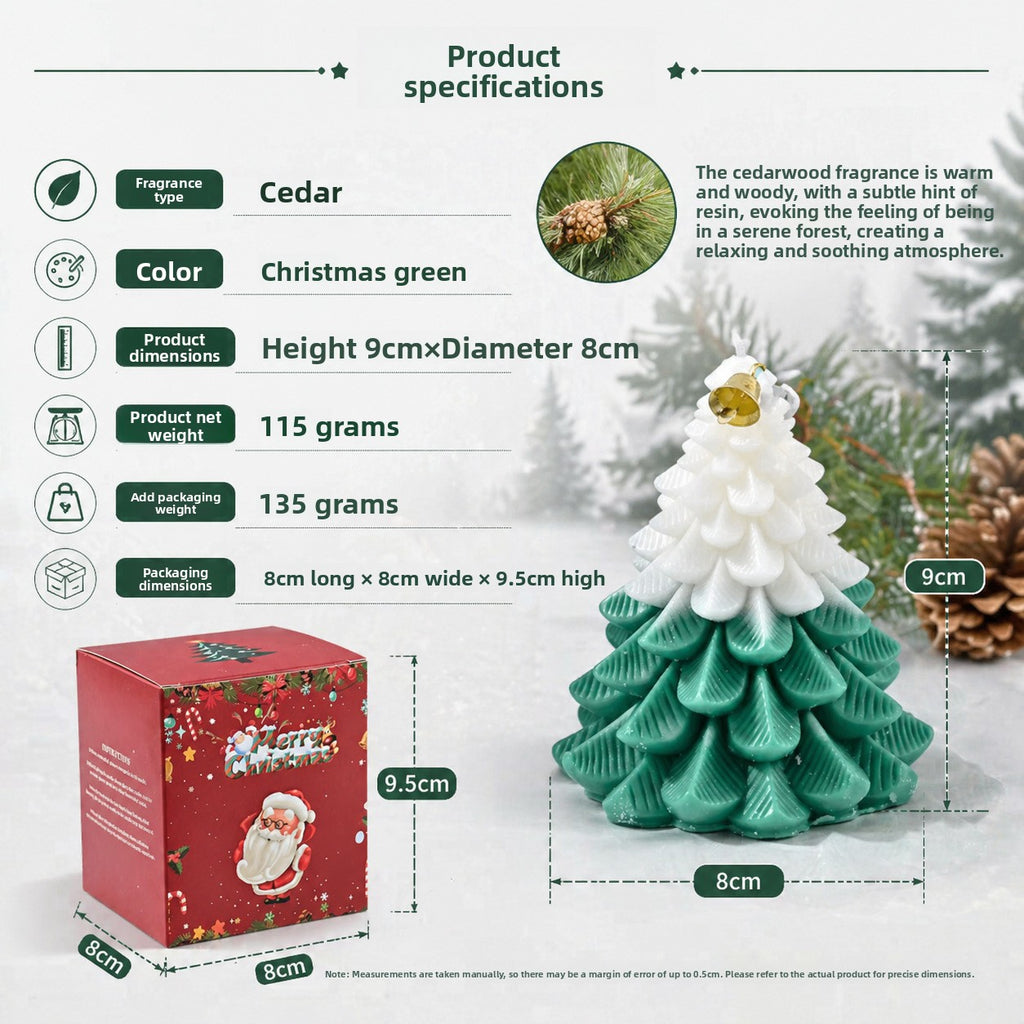 Handmade Christmas Tree Scented Candle Novelty Holiday Gift Box Set teemdrop