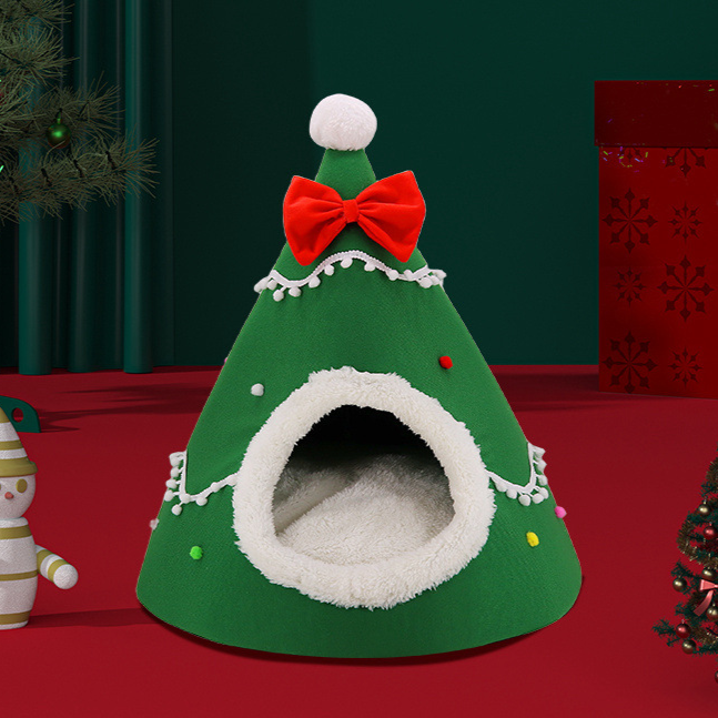 Weihnachtsnest Weihnachtsbaumform Haustiernest