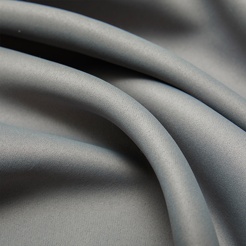 Curtain fabric in solid color with thickened design for shading and heat insulation. teemdrop
