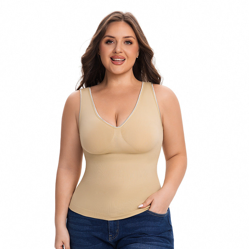 Women's Plus Size Seamless Quick-Dry Shockproof Yoga Fitness Tank Top