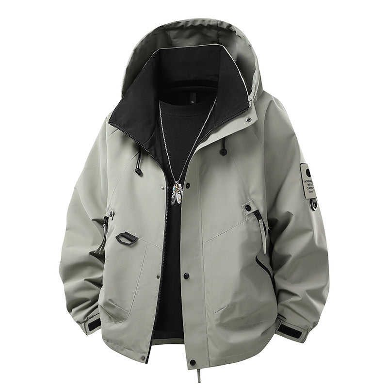 Mens Hooded Windproof Jacket