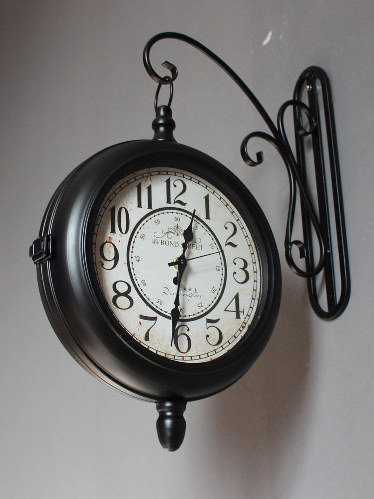 Retro ironwork wall clock