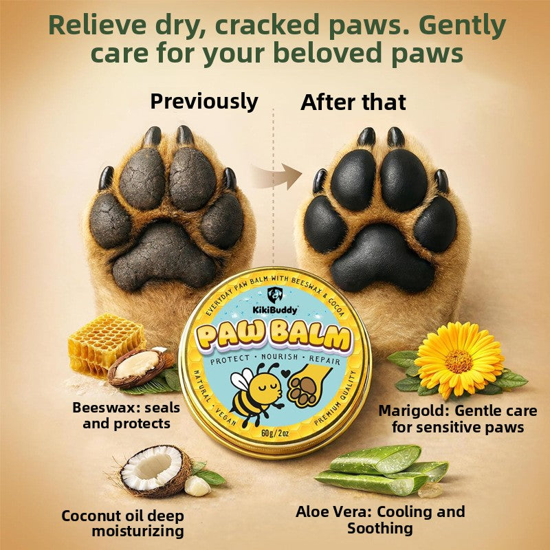 Coconut Oil Pet Paw Balm Moisturizing Nose and Foot Pad Care Cream teemdrop