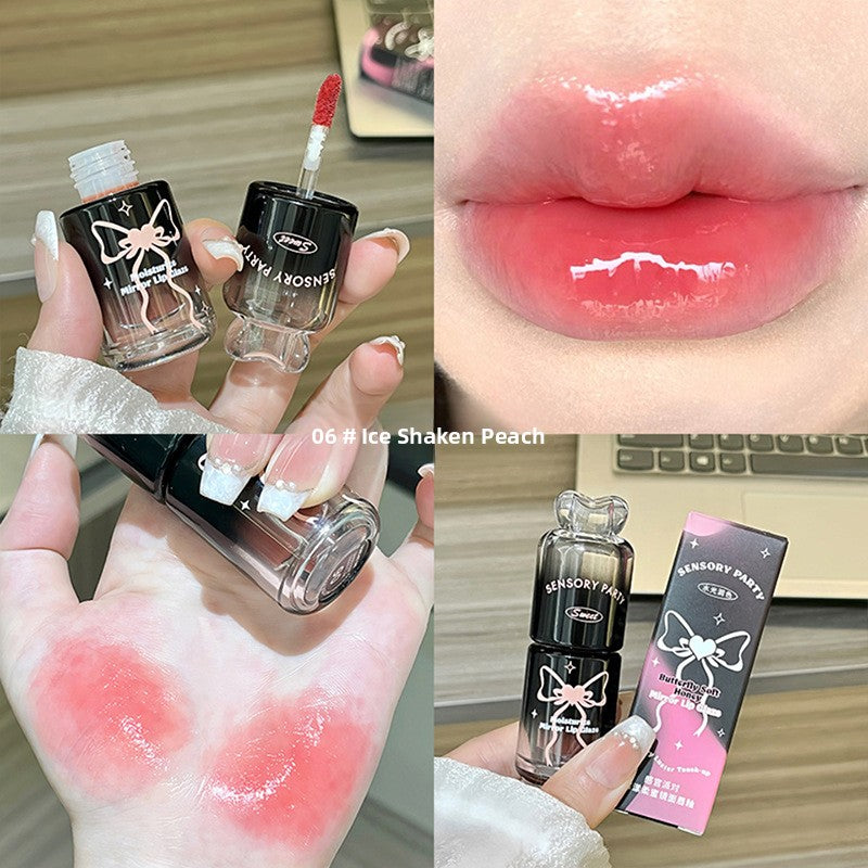 Mirror Lip Glaze Moisturizing Easy-to-Color Lip Gloss teemdrop
