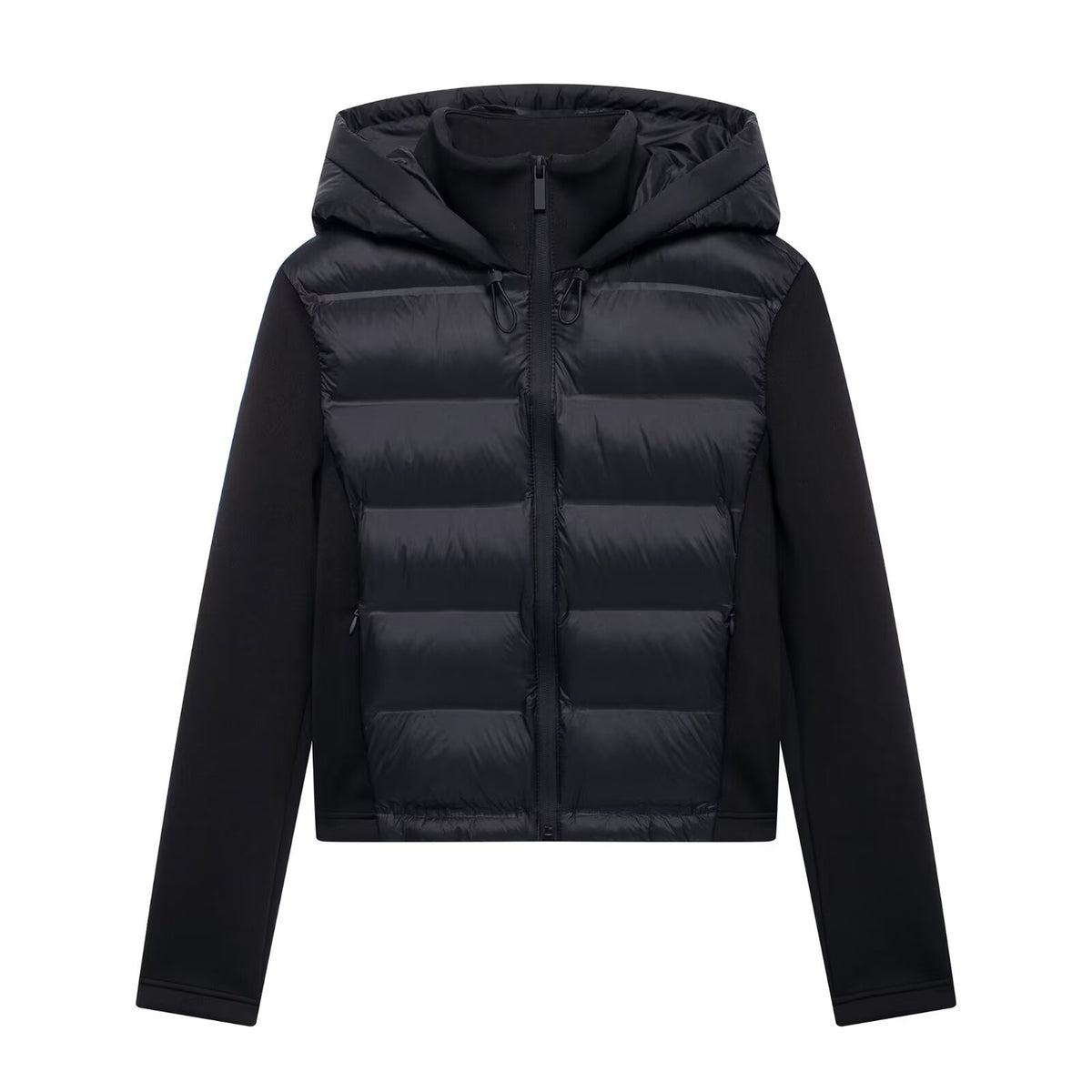 Women's Hooded Long Sleeve Zip-Up Lightweight Cotton-Padded Jacket teemdrop
