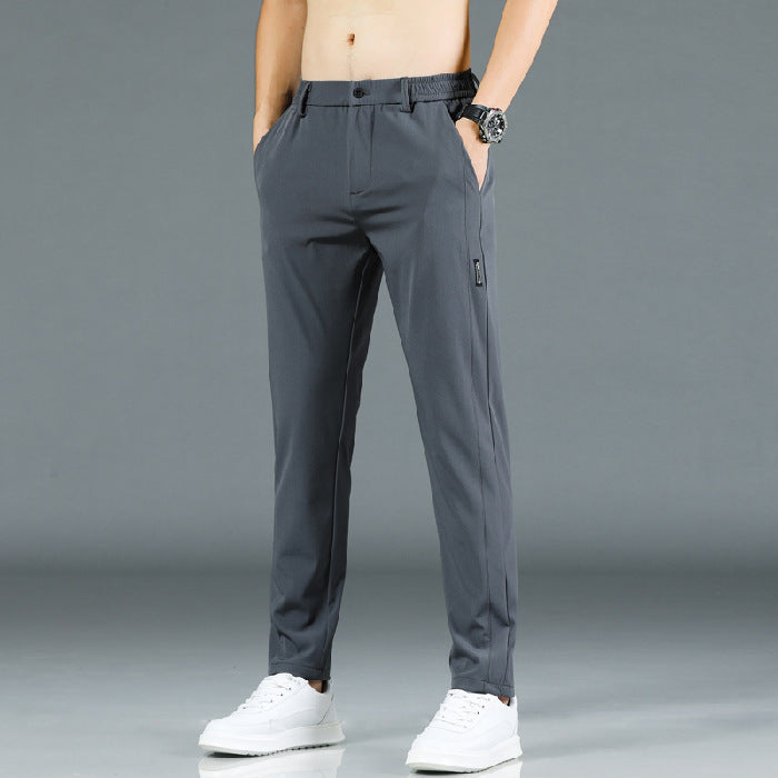 Men's Ice Silk Straight-Leg Casual Pants