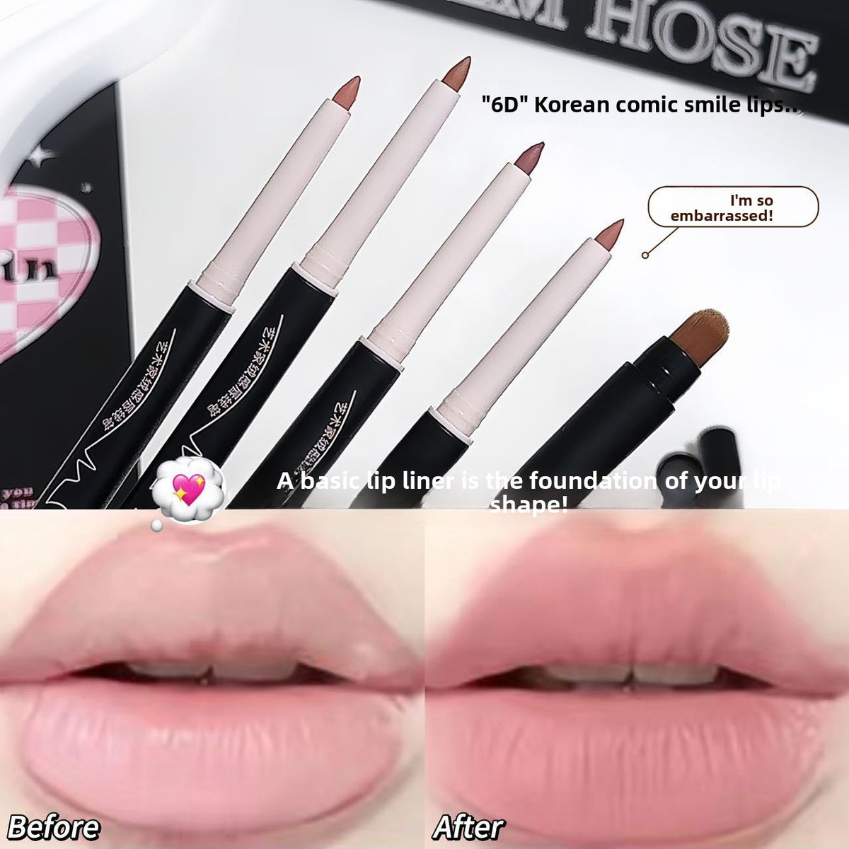 SWEETMINT Dual-Ended Waterproof Matte Lip Liner and Brush teemdrop