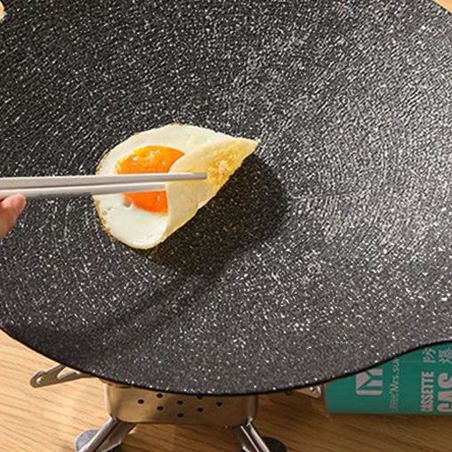 Outdoor camping cooking pan teemdrop