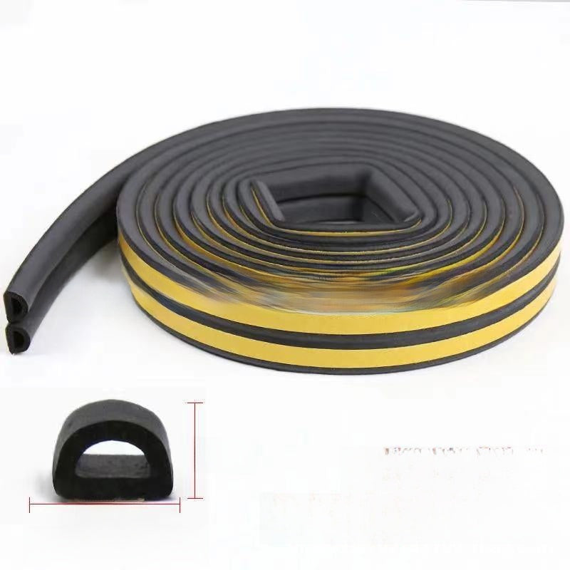 EPDM Foam Rubber Self-Adhesive Sealing Strip for Doors and Windows 6m Roll teemdrop