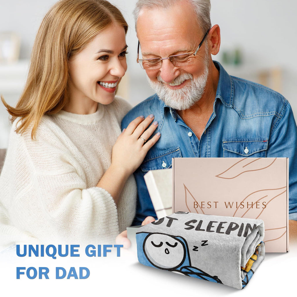 Dad-Themed Funny English Printed Flannel Blanket teemdrop