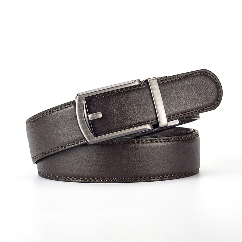 Automatic Buckle Mens Leather Belt