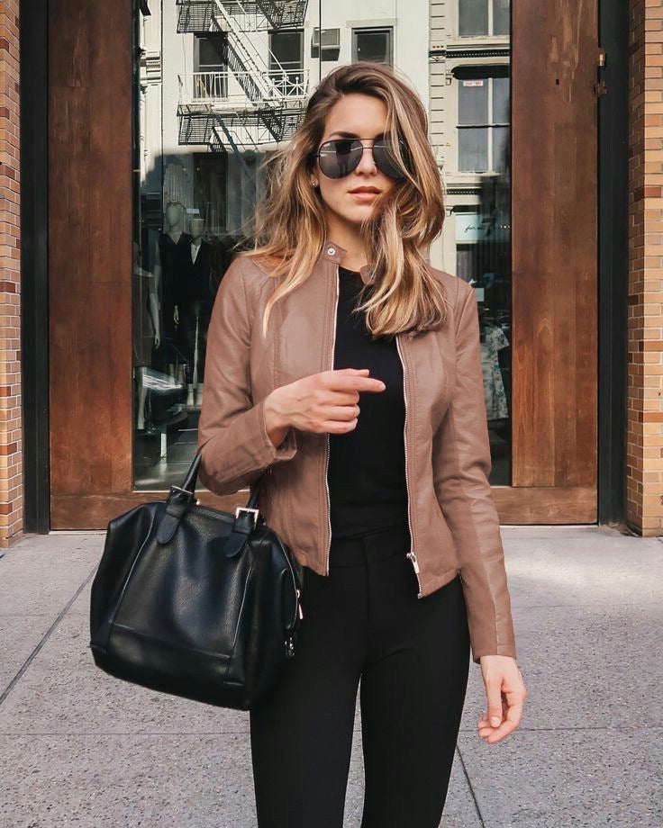 Womens PU Leather Jacket