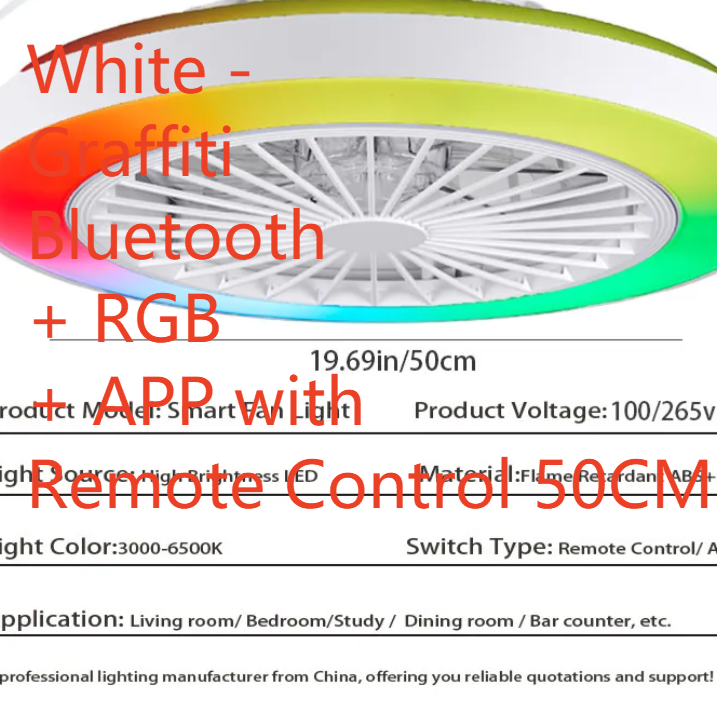 Modern  Smart Ceiling Fan Light