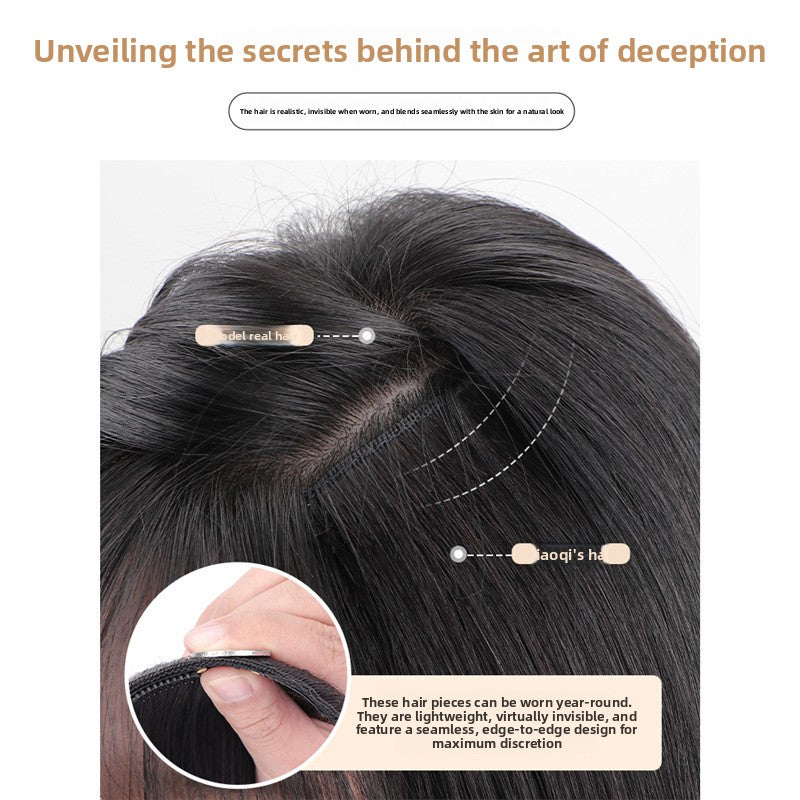 Women's Three-Piece Clip-In Long Straight Wig Piece teemdrop