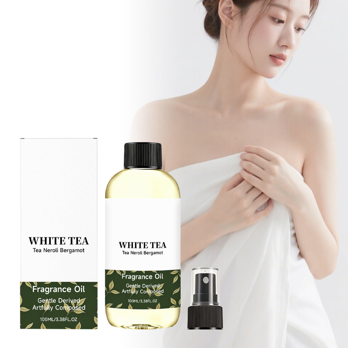 White Tea Aromatherapy Body Oil teemdrop