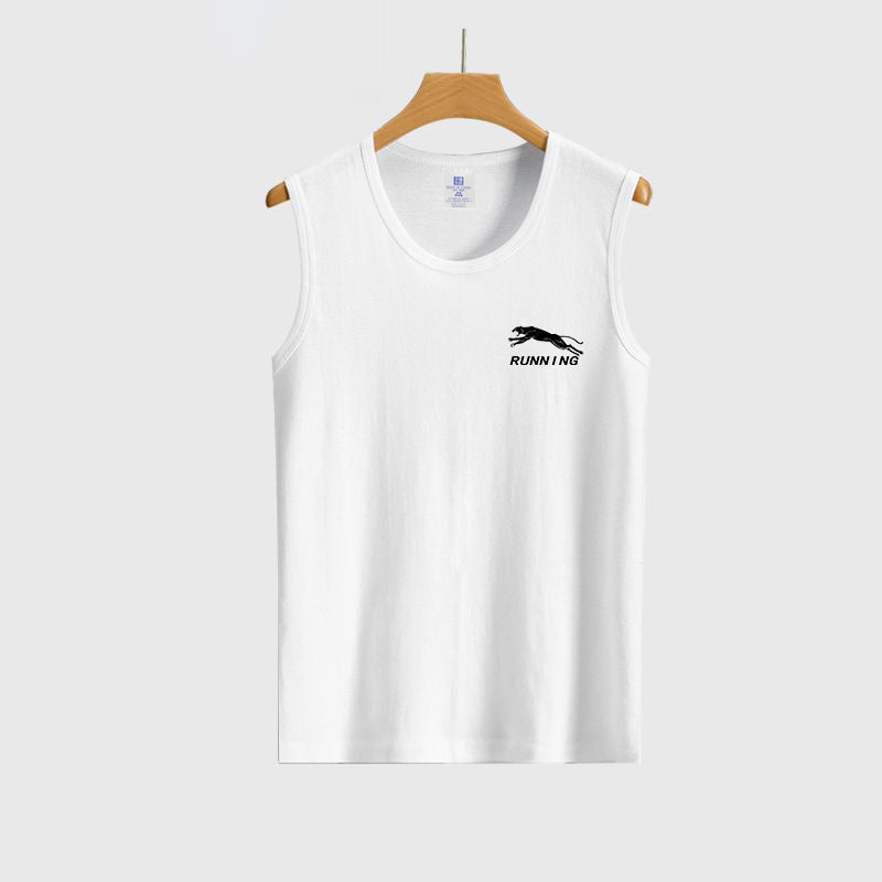 Men's Solid Color Sleeveless Breathable Sports Gym Fitness Vest teemdrop