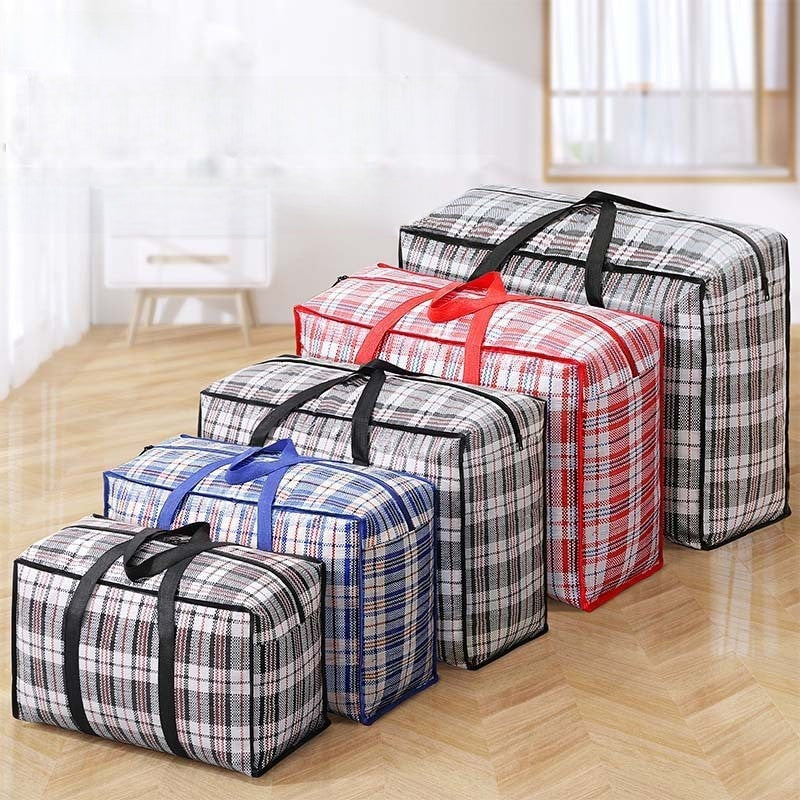 Large Capacity Foldable Woven Storage Bag for Quilts and Clothes