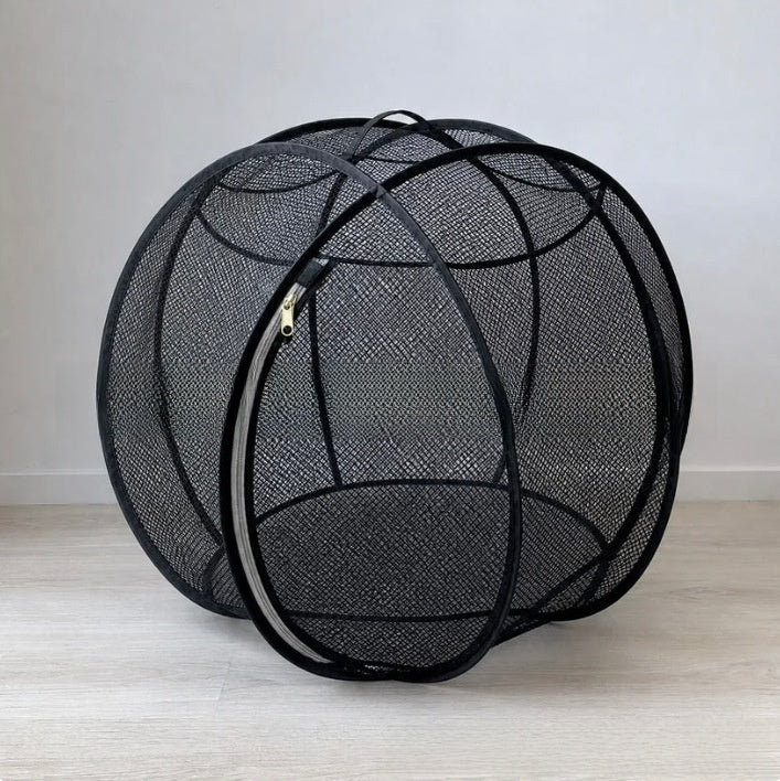 Rolling Mesh Cat Playpen Foldable Outdoor Pet Enclosure with Handle